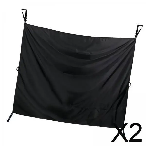 Universal Car Sun Curtain Adjustable Rear Divider Black Shade Privacy Curtain for Van SUV Travel Sleep