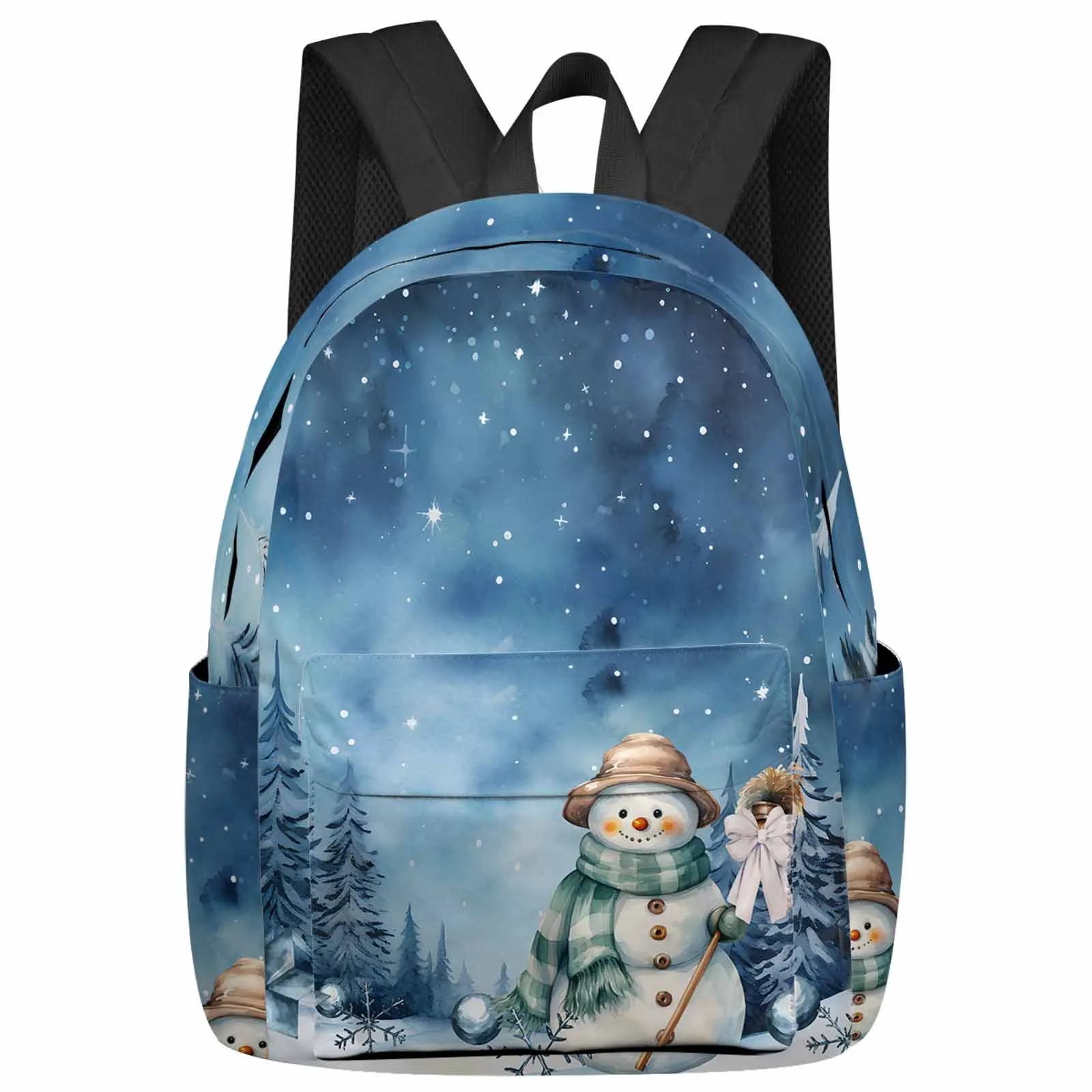 Starry Sky Forest Snow Scene Backpack School Bags for Teenagers Students Laptop Bag Women's Casual Travel Backpack