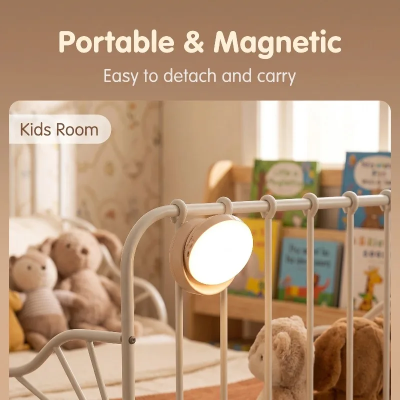 360° PIR Motion Sensing Light Round Energy Saving Bedroom USB Rechargeable Night Lamp Closet Bedside Stairs Induction Smart Lamp