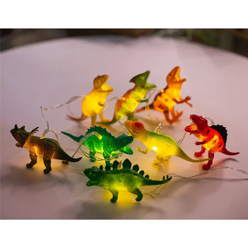 ABNG LED Cadena de luces de animales Luz de hadas Niños Dinosaurio de la selva Guirnalda de cumpleaños Regalo de Año Nuevo A