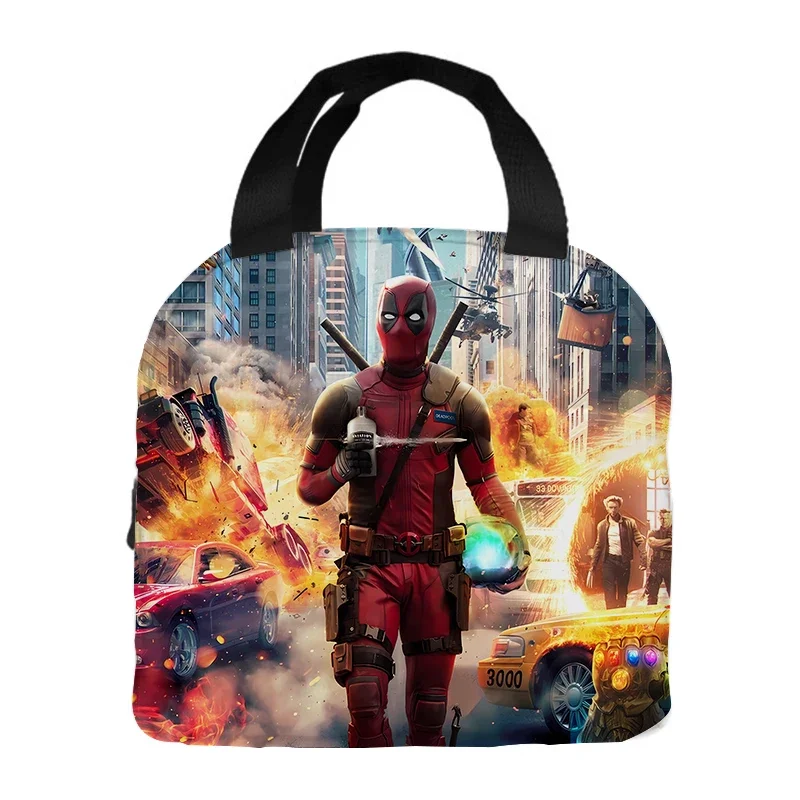 Deadpool Wolverine torba na Lunch izolowana folia aluminiowa pudełko na posiłek przenośny zamek termiczny opakowanie na żywność torebka torba na