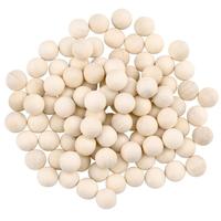 10-50mm Natural Color Solid Without Holes Wooden Beads Round Eco-Friendly Loose Wood Ball Wood DIY Crafts Handmade Supplies