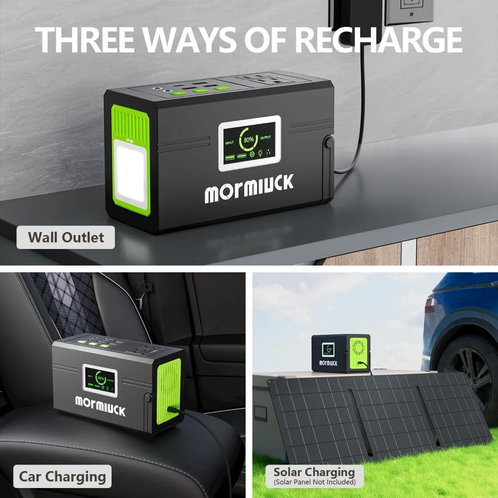 127W ポータブル電源、ピーク出力150W、88.8Wh ソーラー発電機、オプションのソーラーパネル、110V ACコンセント、USB Type-Cポート搭載