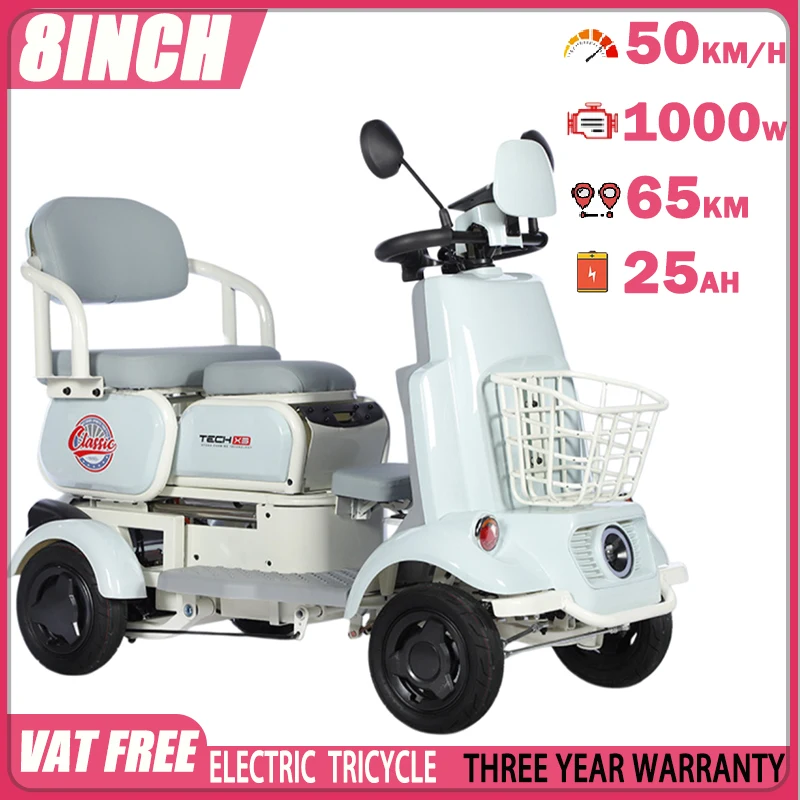 New Electric Four-wheeled Vehicle For Adult Transportation Elderly Leisure Electric Small Leisure 1000W48V25AH Lithium Battery