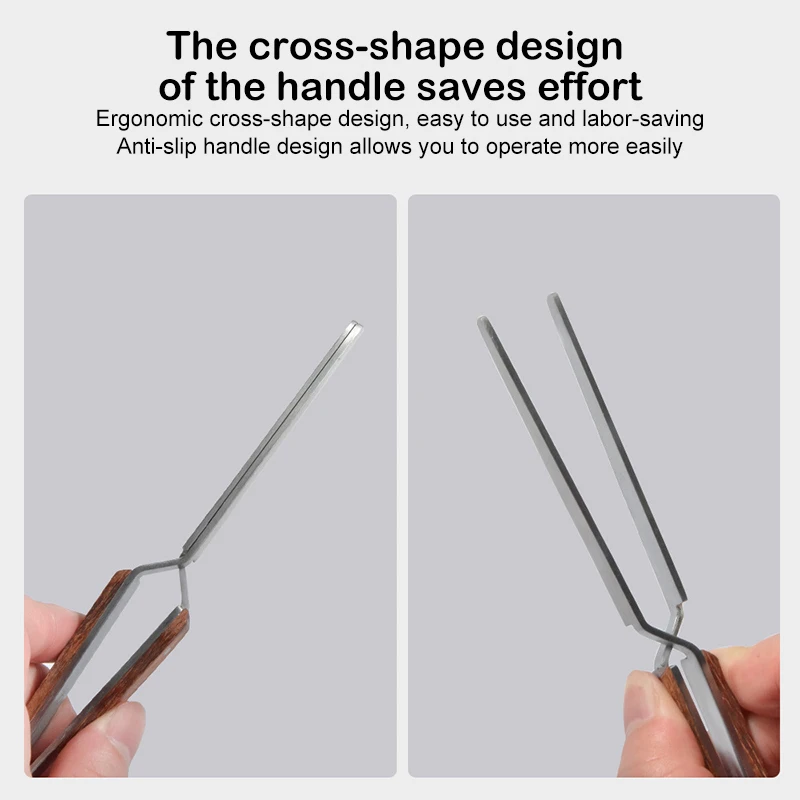 Nail Shaping Tweezers Curve Pinching Tool Gel Quick Building Extension Wooden Handle Tips Clips Nail Art Design Manicure Tools