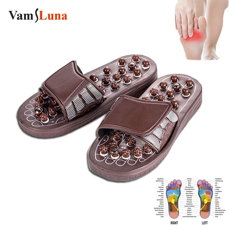 Foot Massage Acupoints Slippers Acupuncture Activation Reflexology Spring Magnetic Therapy Relieve Foot Pain Clear the Meridians