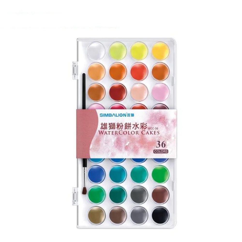 36 colors Watercolour Paints set / Transparent solid watercolor cakes