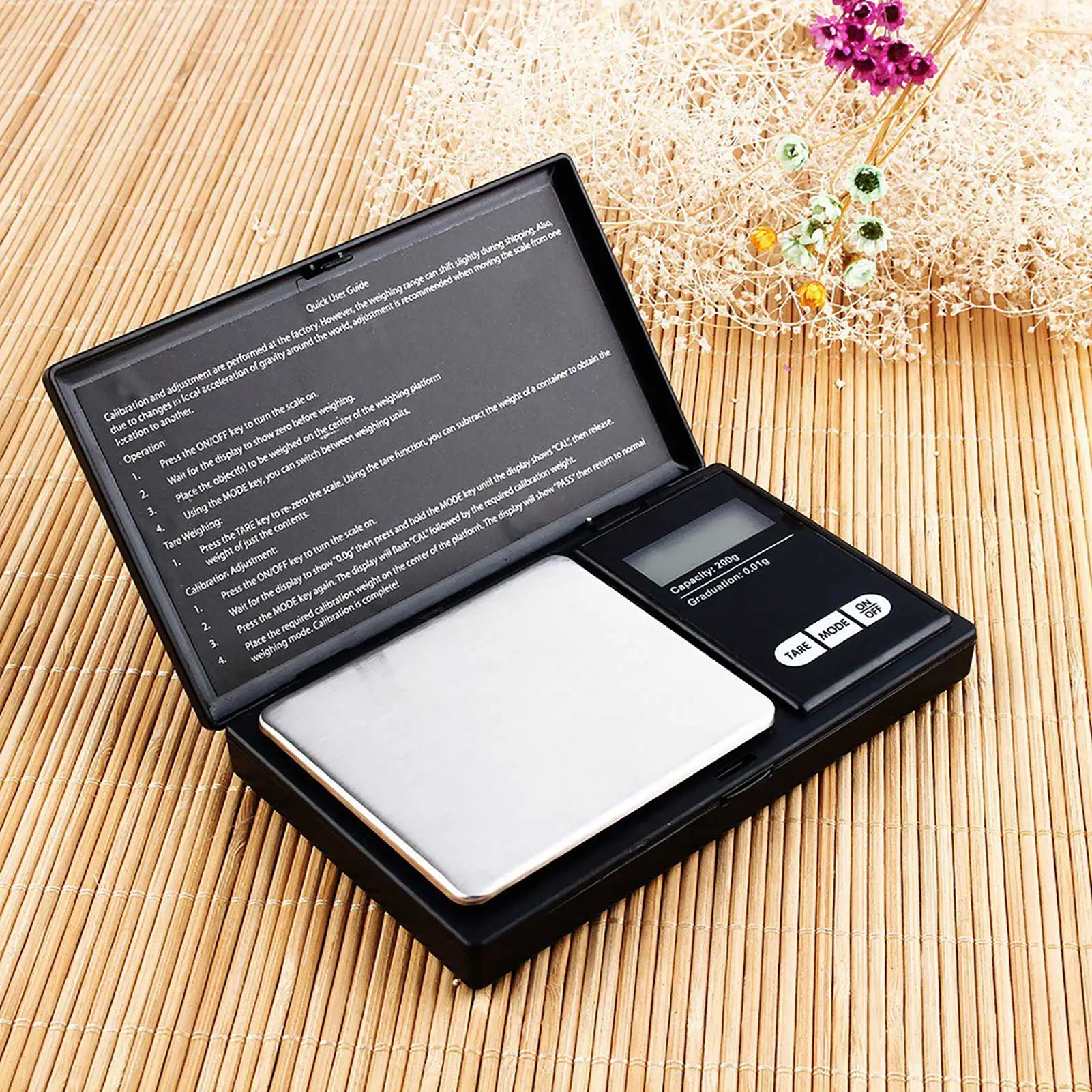 200g X 0.01g Pocket Digital Scale Portable Gram Jewelry Gold Silver  Herb Digital Scale Kitchen Scale Home Supplies Scale