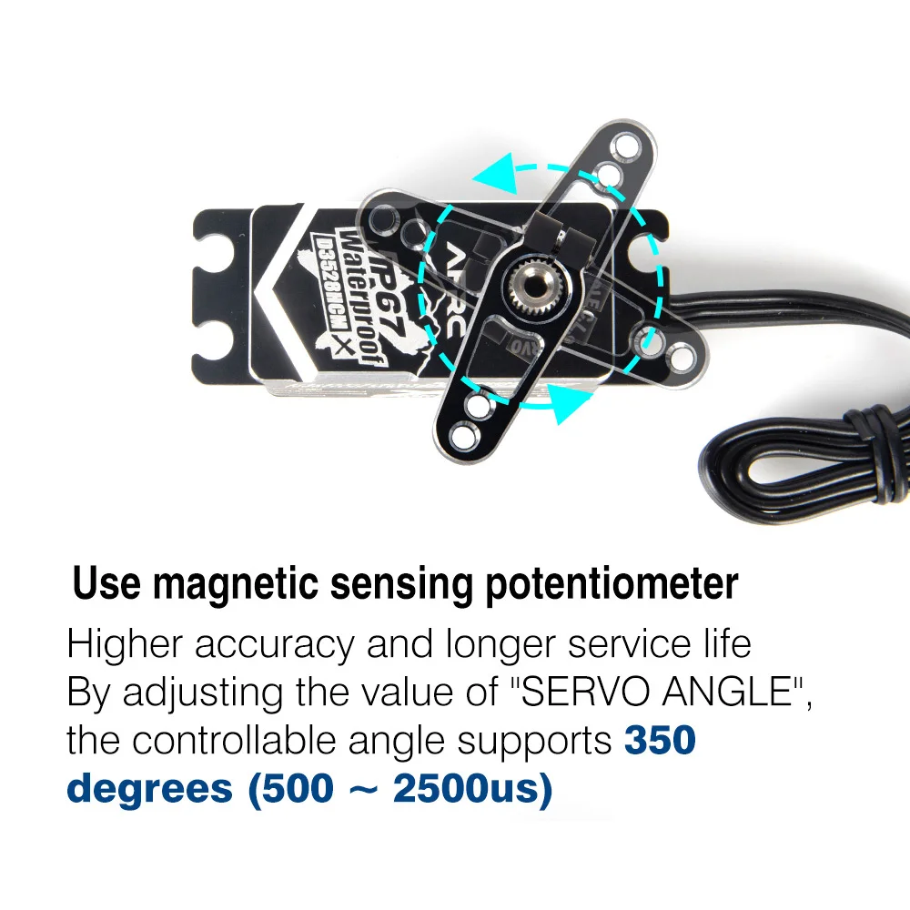 Servo de Metal programable AFRC de perfil bajo 28Kg IP67 resistente al agua para YOKOMO HSP Drift RC coche barco aviones accesorios D3528HCM-X