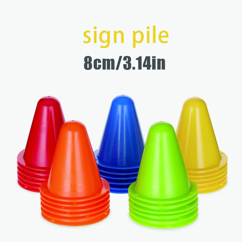 5Pcs Skate Marker coni pattinaggio a rotelle pila Skateboard calcio Training Marker Sign Bucket Road Cone ostacoli blocchi stradali