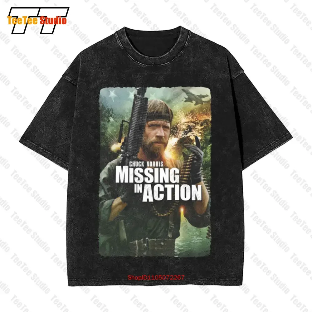 Chuck Norris Missing In Action Movie Dtg Print Vintage Oversized T-Shirt XTK0