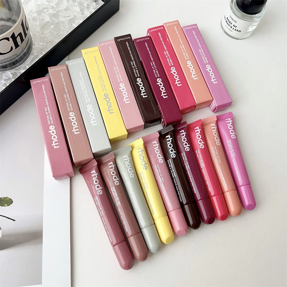 Brillo Labial Rhode, Humectante y Voluminizador, Color Amarillo Limón, Esencia en Gel, Aceite Labial de Larga Duración, Cuidado Nutritivo para Labios de Mujer