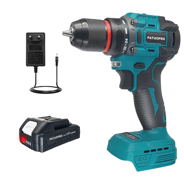 10mm elektryczna wiertarka bezszczotkowa 2-biegowa samoblokująca wiertarka akumulatorowa śrubokręt 60-100Nm elektronarzędzia do akumulatora Makita 18V