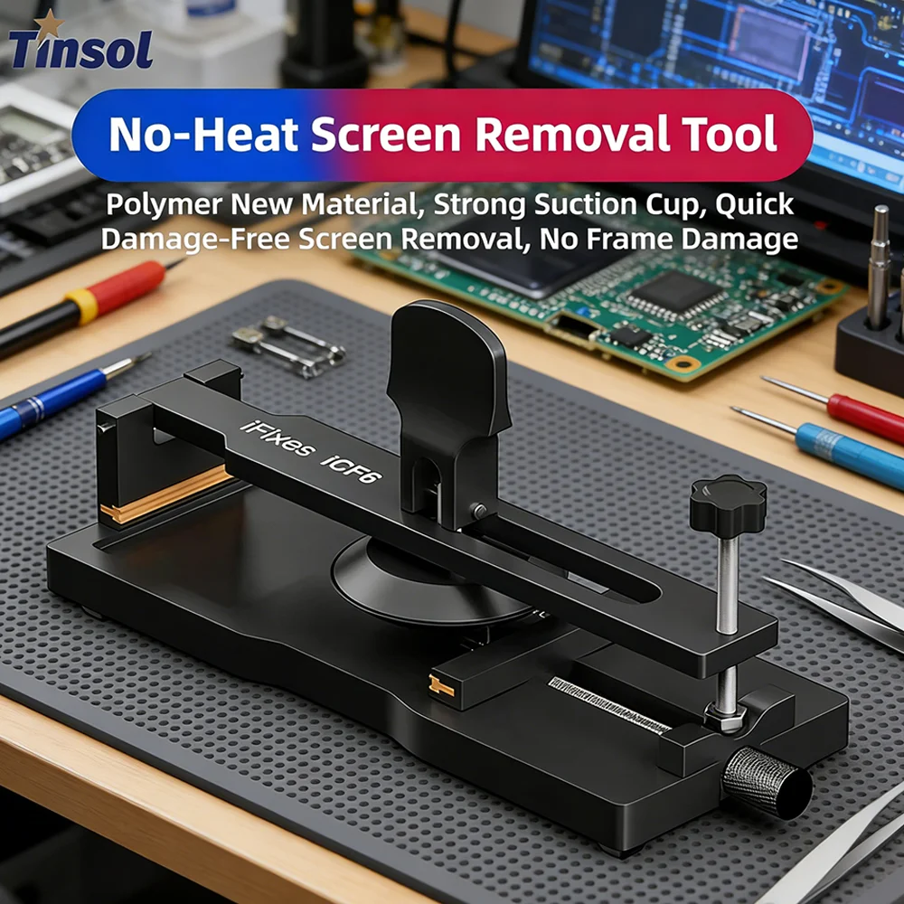 

TINSOL Mobile Phone LCD Screen Removal Tool, No-Heat Design, Holder, Strong Adhesion, Screen Removal and Repair Tool