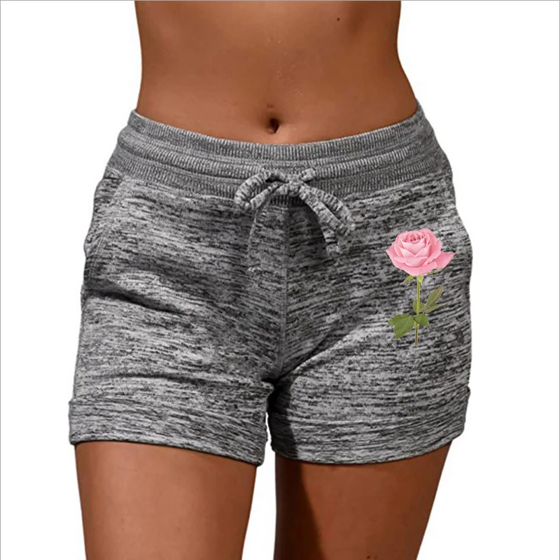 New Summer European Style Women's Shorts Female High Waist Pants Ladies Casual Fitness Sport Breeches Shorts Plus Size