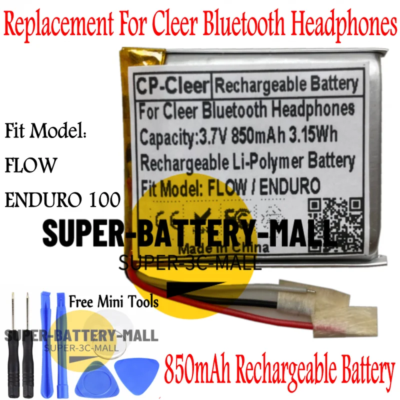 

Ремонтный аккумулятор 850 мАч для Bluetooth-наушников Cleer FLOW & Cleer ENDURO100 WYORESY