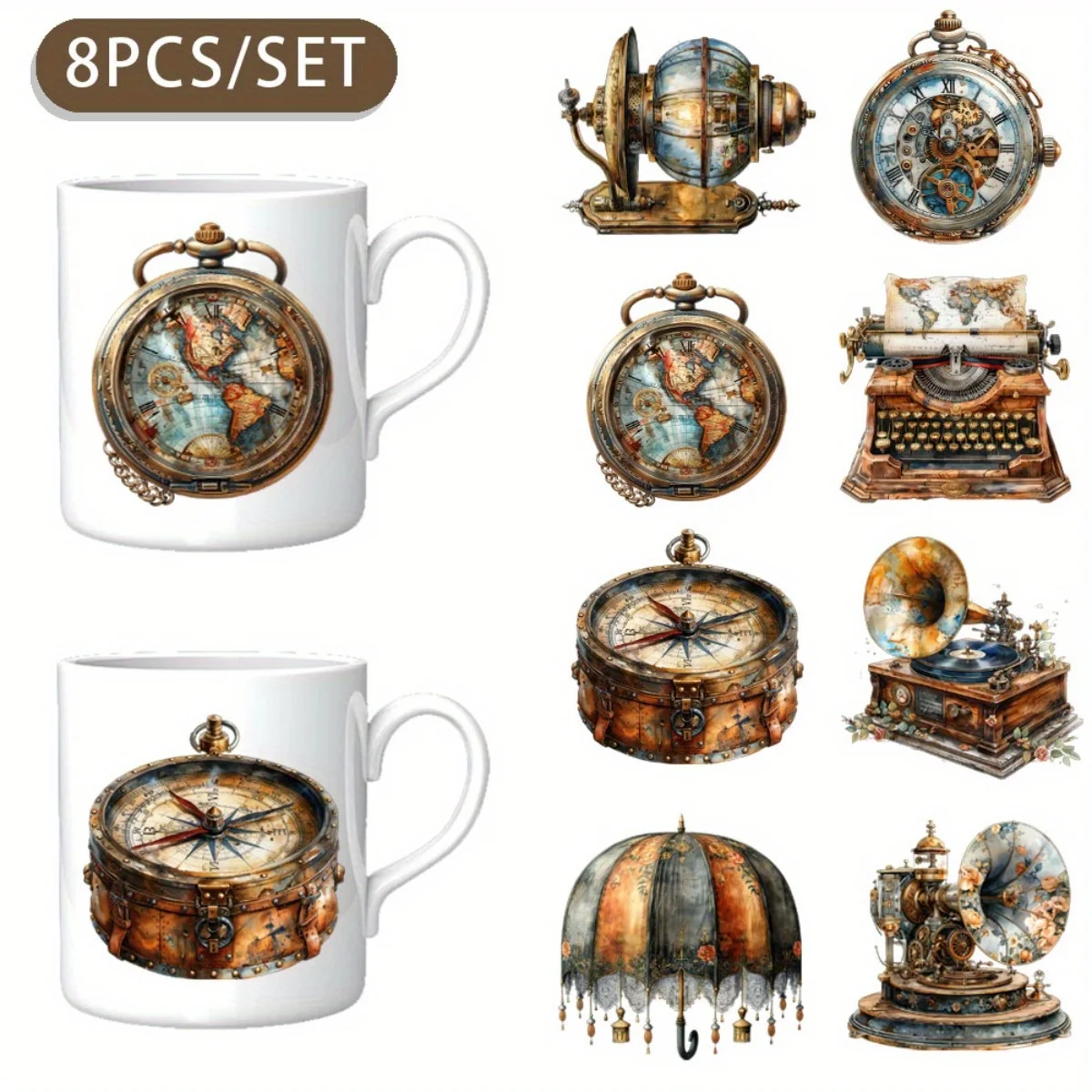 8PCS/SET Steampunk …