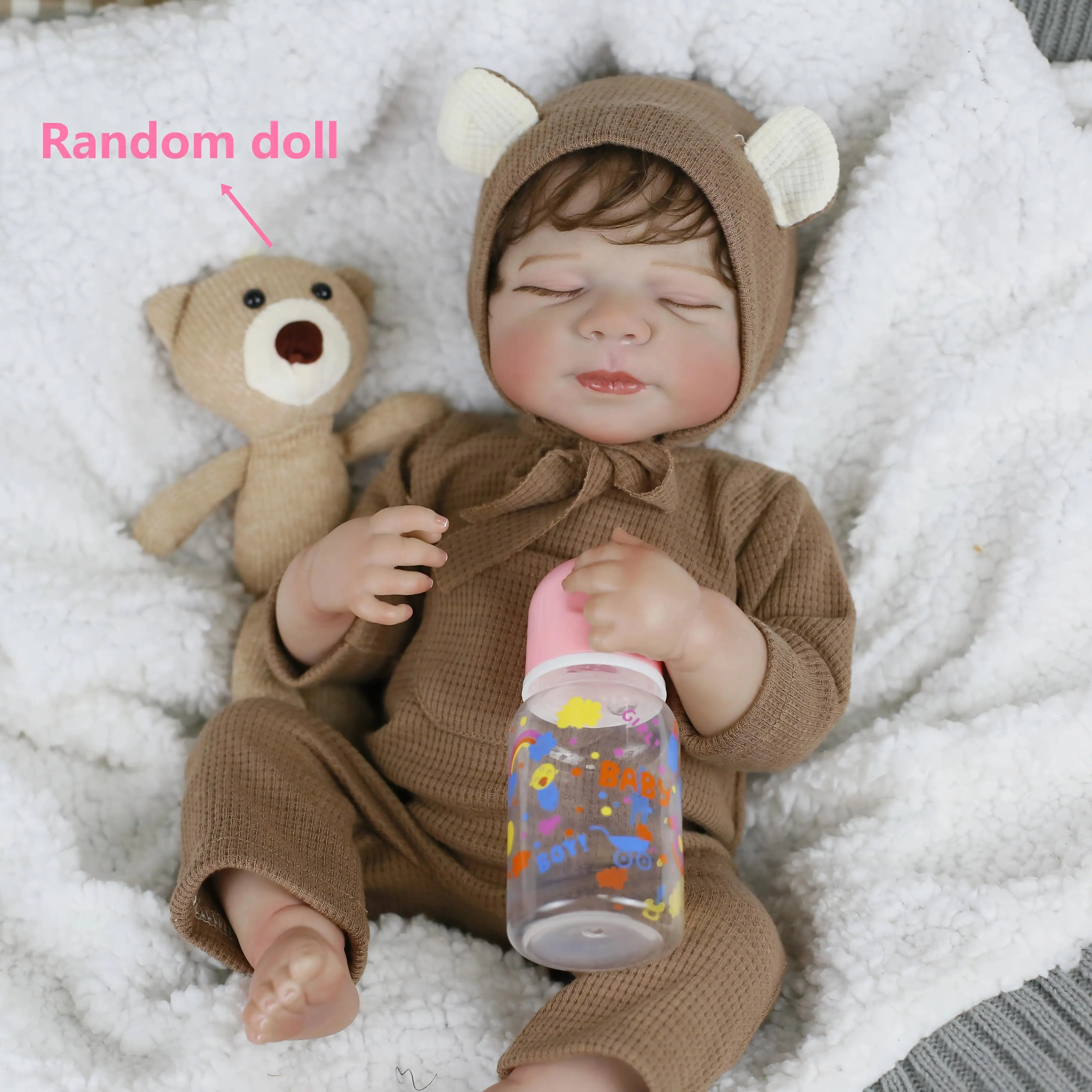 

Lifereborn 19inch 3D-painting Skin Lifelike Soft Silicone Asleep Pascale Silicone Vinyl Reborn Dolls for Girls Gifts