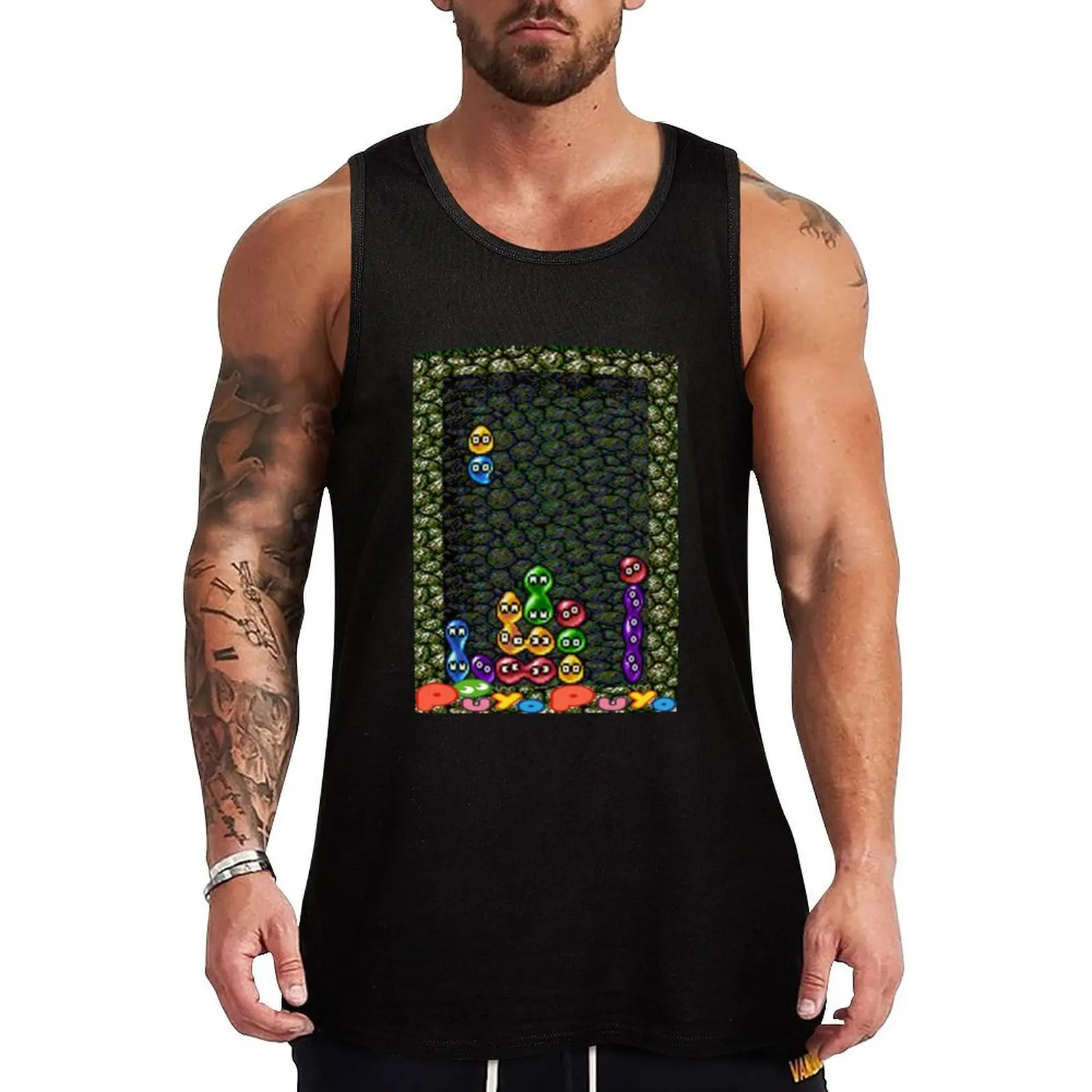 Camiseta sin mangas Puyo Puyo, camiseta básica de algodón, informal, sin encogimiento