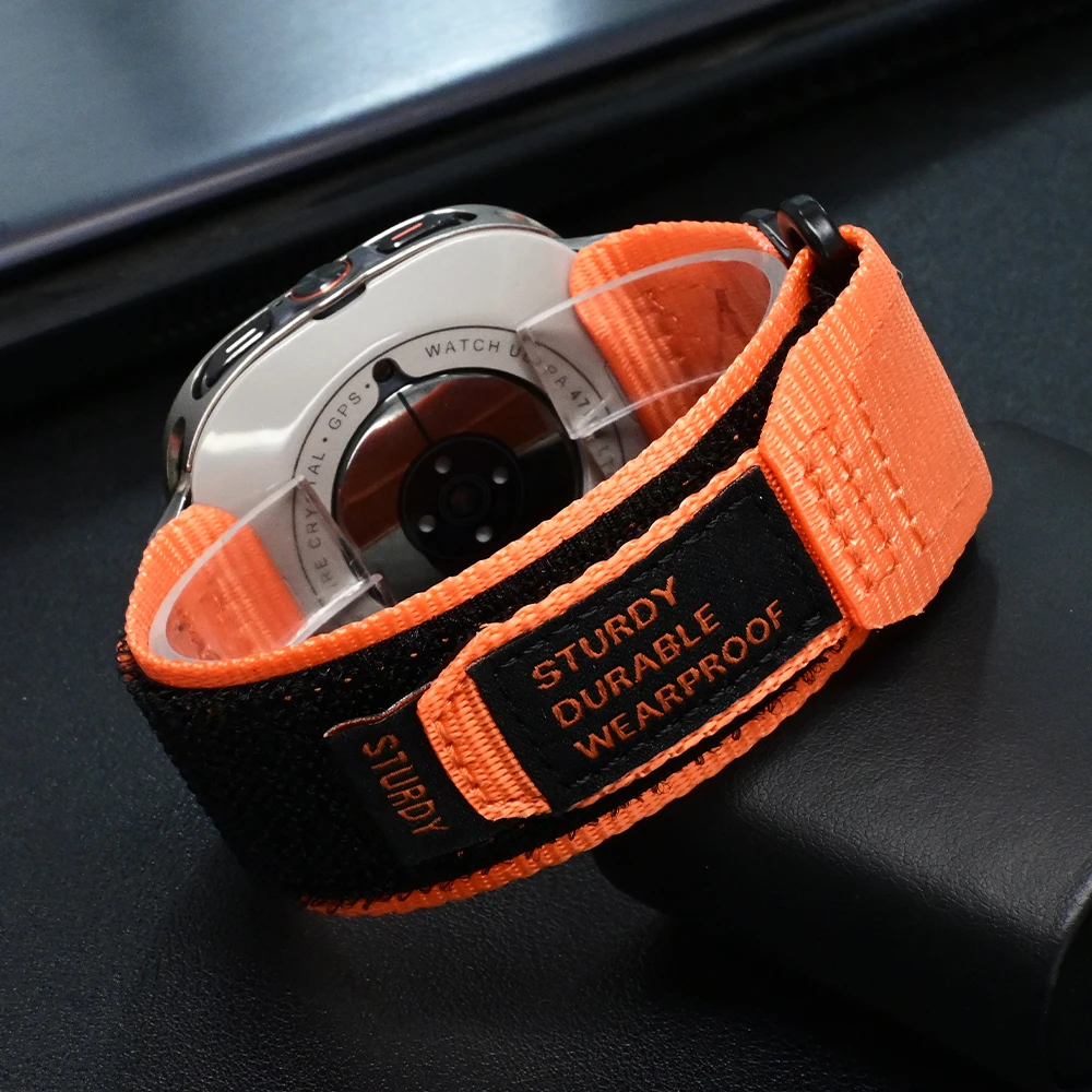 الرجال السفر حلقة النايلون حزام لسامسونج غالاكسي الترا النايلون الرياضة الفرقة لسامسونج غالاكسي الترا 47 مللي متر البرتقال سوار إكسسوارات