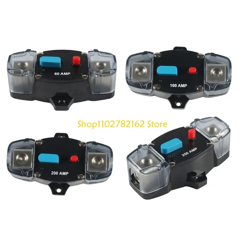 

547B Resettable Inverter Block Inline Fuses Holder Manual Reset for Protecting Trolling Motors Stereo Systems