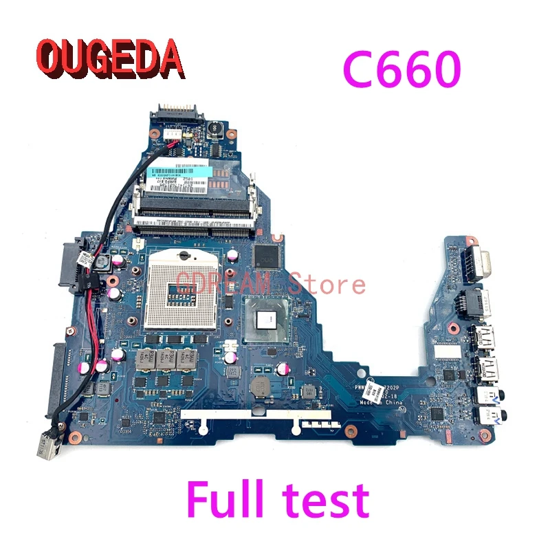 

OUGEDA K000124370 PWWHA LA-7202P For TOSHIBA Satellite C660 Laptop Motherboard HM65 DDR3 main board full tested