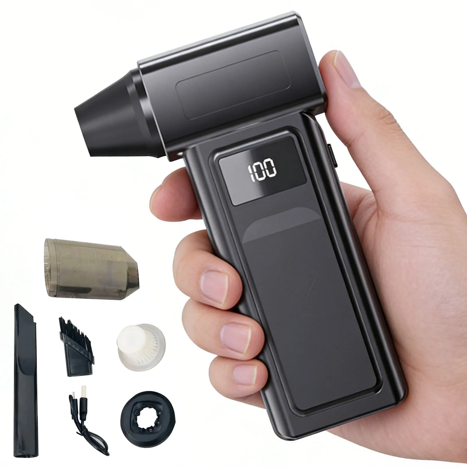 

Electric Powerful Air Blower with Clean Accessories Wireless Dust Blowing Tool Portable Turbo Jets Blower For Home Car Cleaning