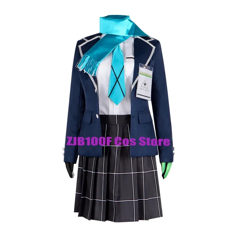 Sunaokami Shiroko Cosplay Anime Blue Archive Costume School JK Uniform Wig Headwear Ear Set Halloween Party Outfit for Women