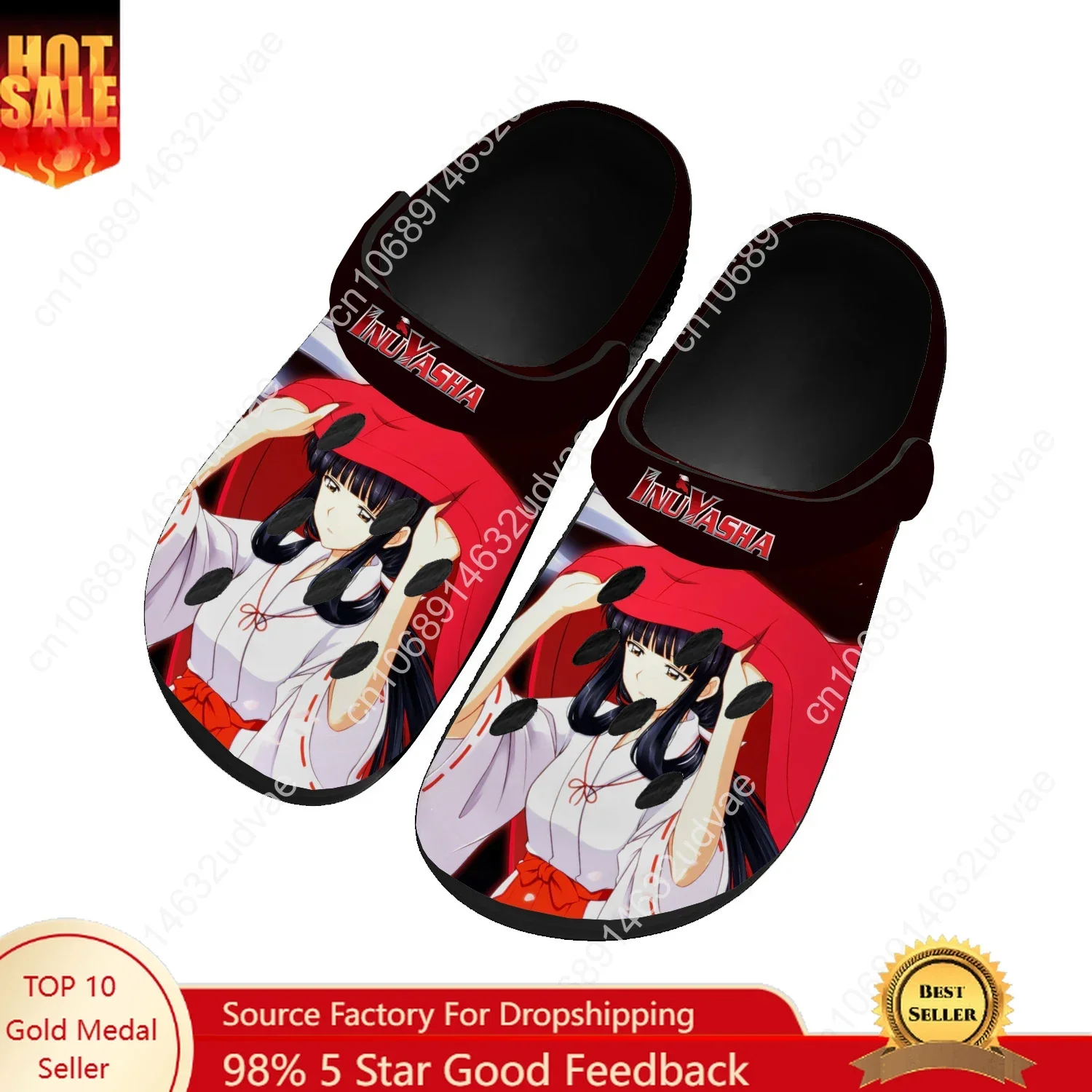 

InuYasha Kikyō Water Shoes Mens Womens Comfortable Fashion Home Garden Clogs Customizd Sandals Beach Breathable Hole Slippers