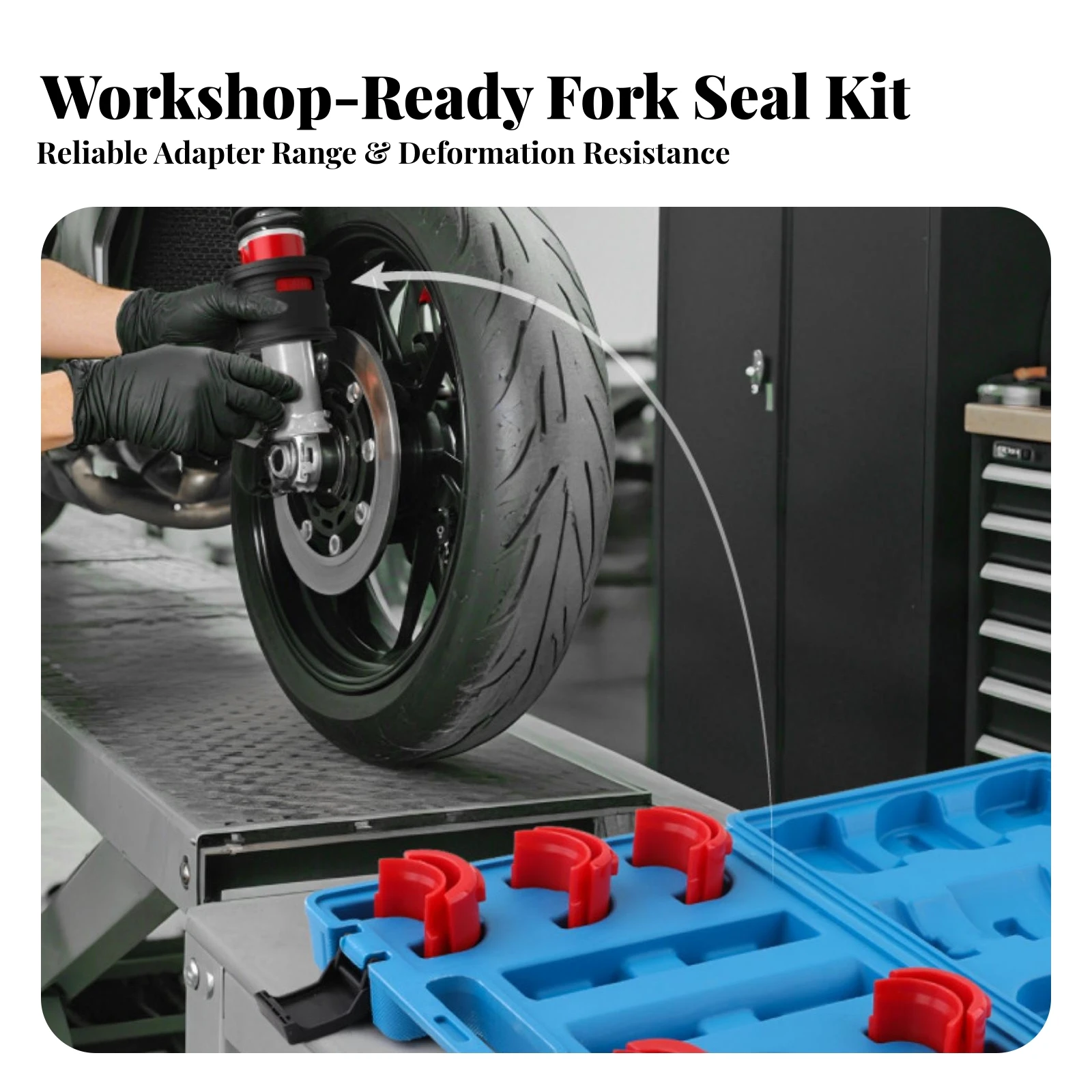 14 Pieces Motorcycle Fork Seal Driver Kit Portable Fork Seal Driver Kit Professional-Grade Long-Lasting for DIY Enthusiasts
