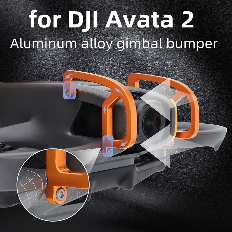 Suitable for DJI AVATA 2 aluminum alloy bumper, pan tilt lens, collision protection rod Avata 2 accessories