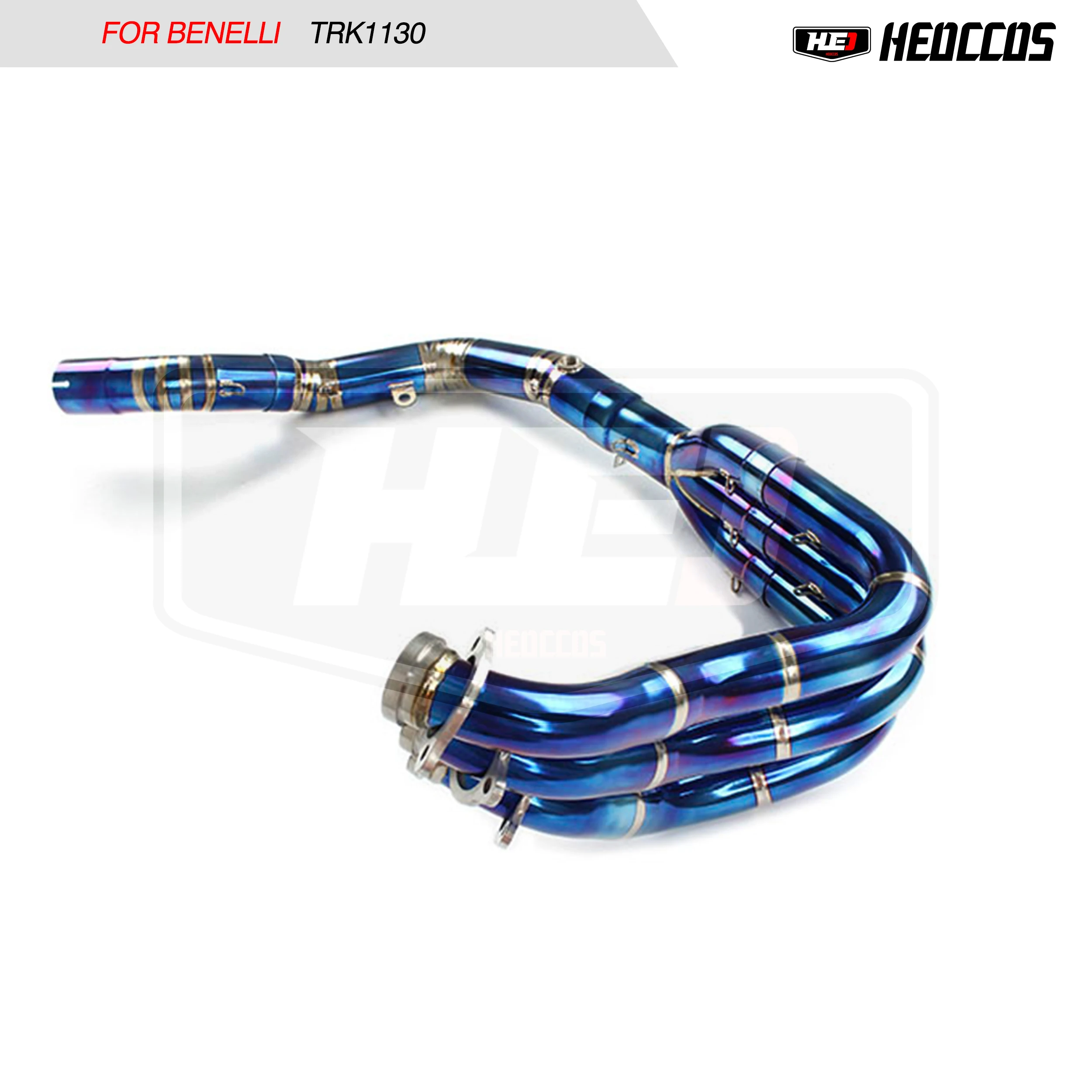 

HEO titanium alloy For Benelli TRK1130 exhaust system manifold front pipe Muffler And Middle Link Pipe blue exhaust