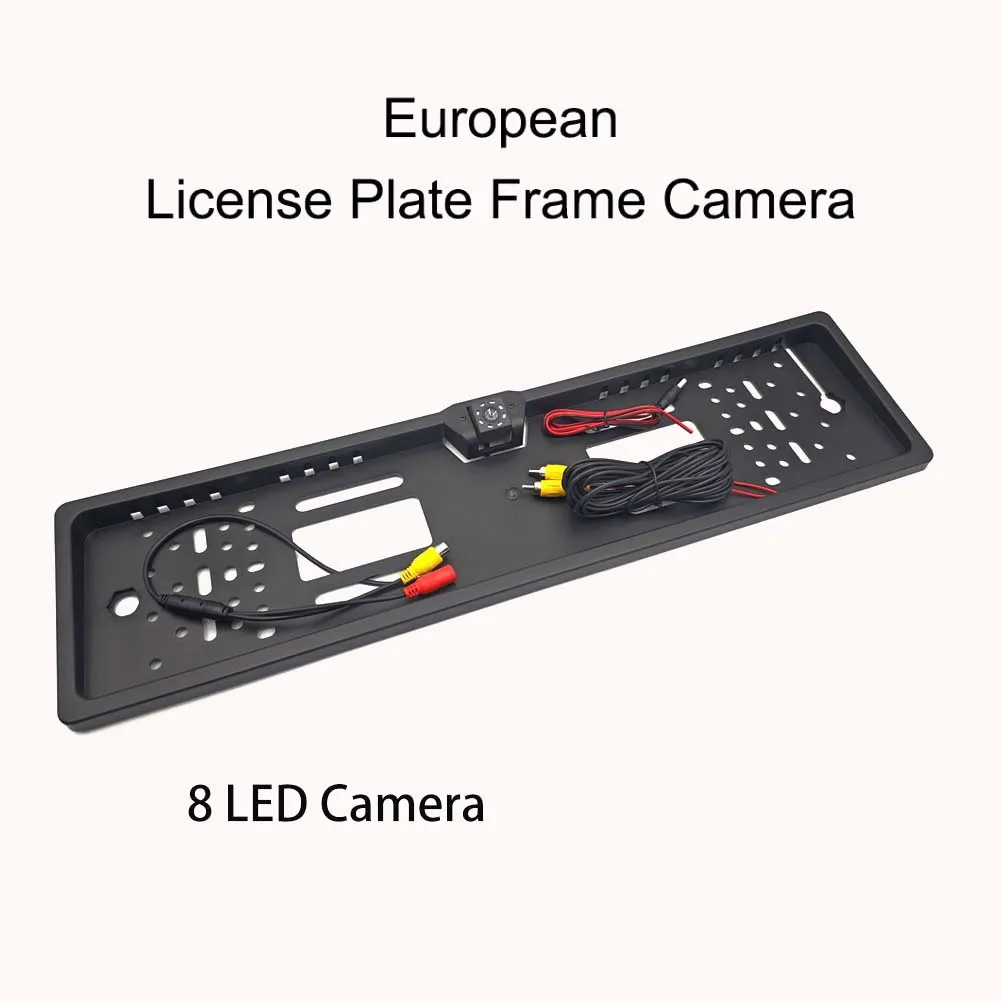 4/8/12LED Europese kentekenplaat achteruitrijcamera frame achteruitrijcamera nachtzicht voor vrachtwagen auto SUV, camper pick-up