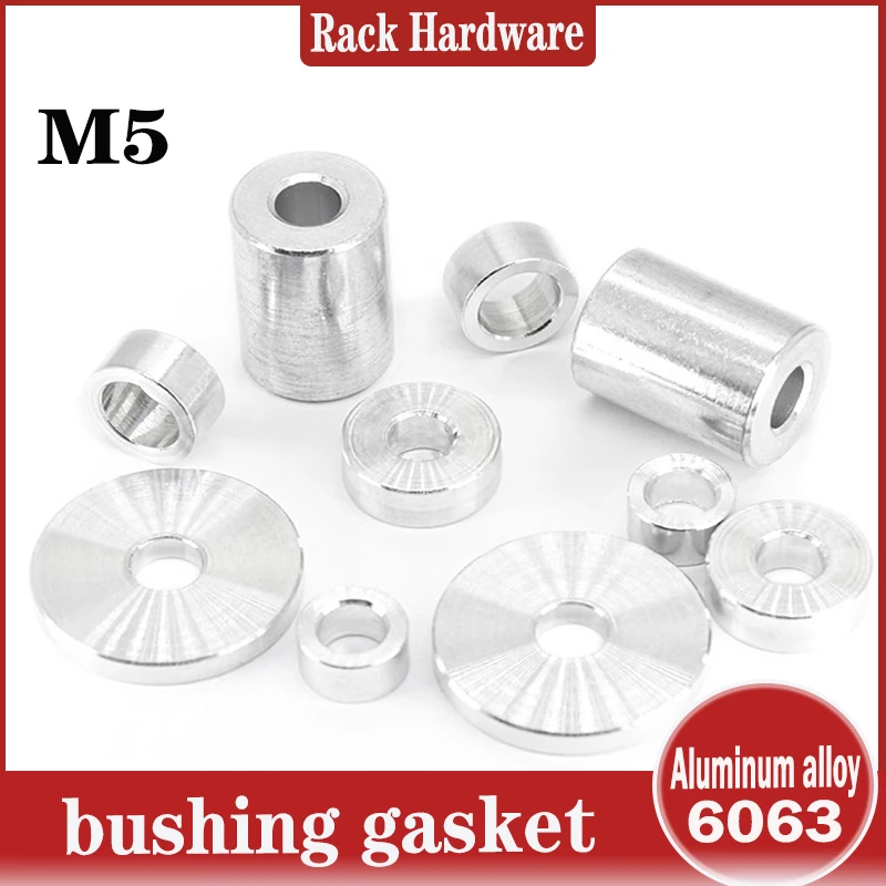 M5 Aluminum Alloy Round Spacer SleeveThickened Washer Gasket BushingStandoff Isolation Column For RC ModelMechanical Modificatio