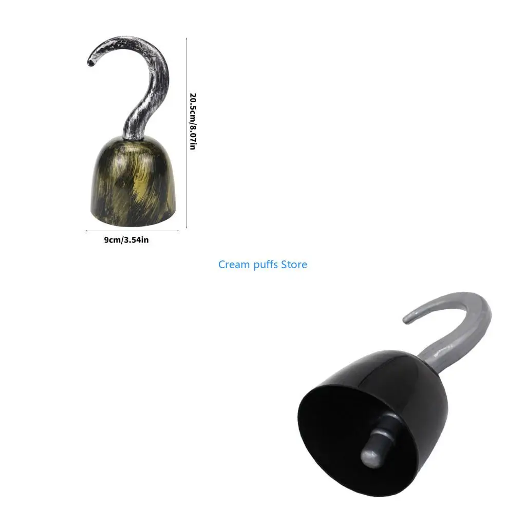 50LE Plastic Pirate Hook Prop for Halloween Parties and Costume Wear