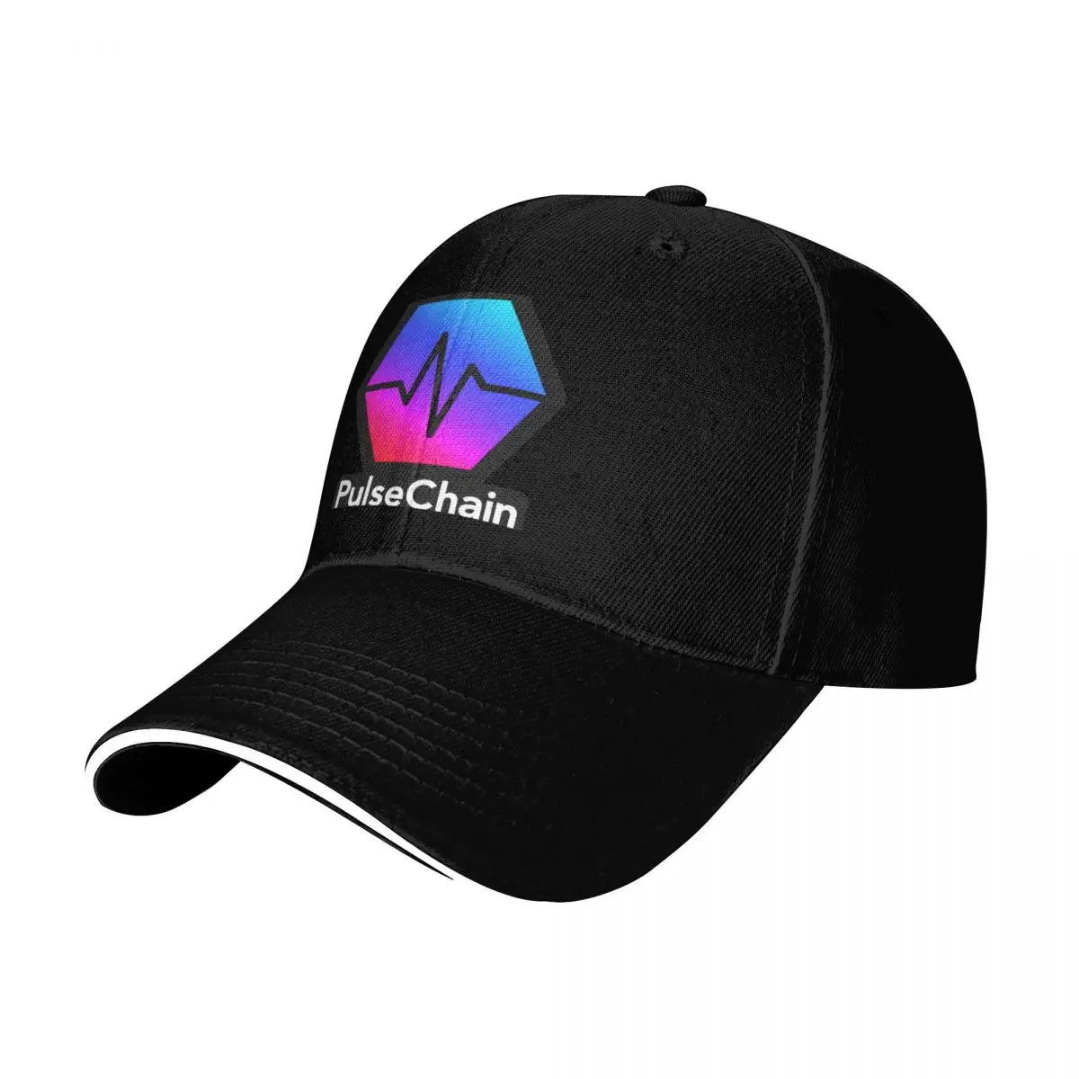 Copy of Pulse Chain Crypto Currency Logo Black and White Baseball Cap Men Women Casual Summer Sport Sun Cap