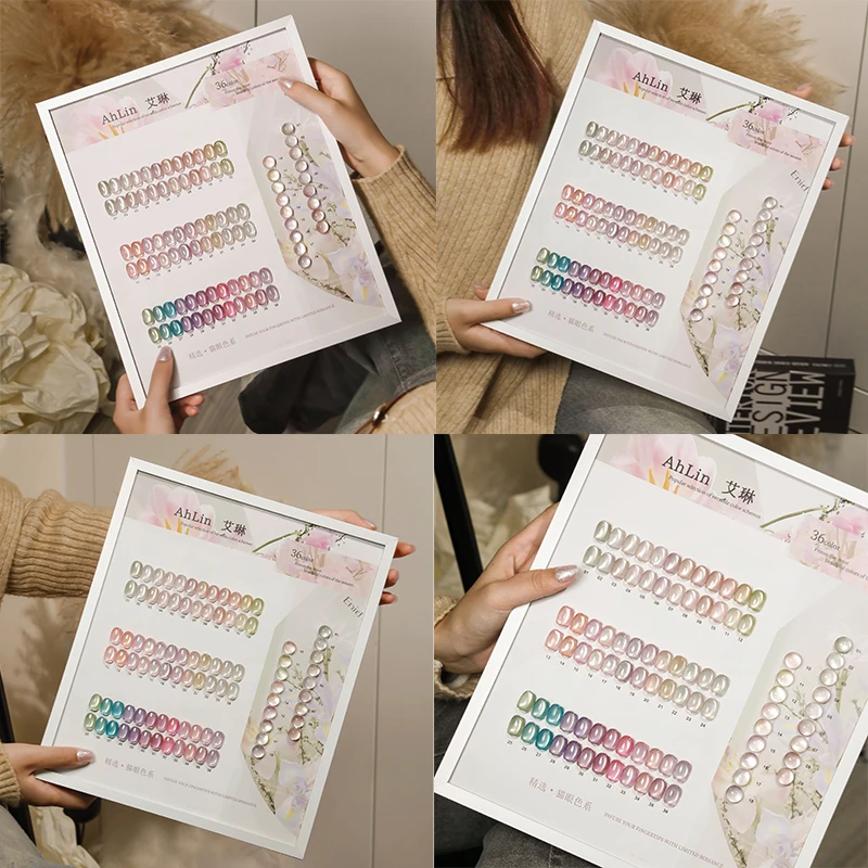 

36 Colors Cat Eye Nail Gel Polish Set Magnetic Pearl Shimmer UV Gel Soak Off Varnish Nail Art Manicure DIY Kit Lacquer