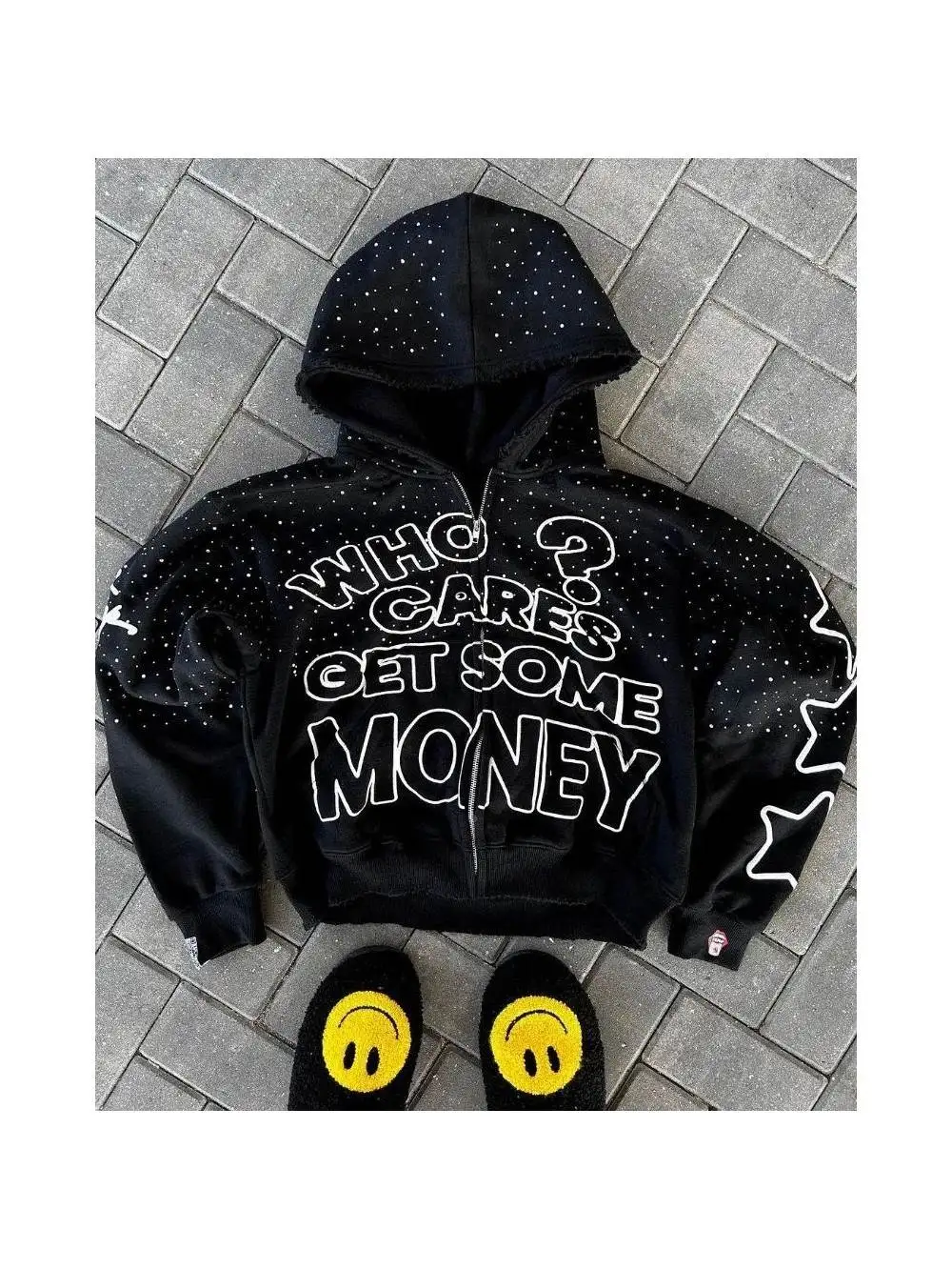Moletons Casuais Fs com Capuz Estampados Vermelho Tijolo Brilhante Moda Casual Tecido PVC Saia de Cintura Média Manga ...