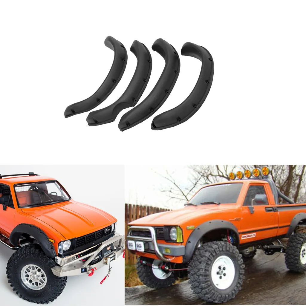 4pcs RC Cars Rubber Fender Flares for 1:10 Tamiya RC4WD TF2 Mojave Racing Crawler Car Body Parts