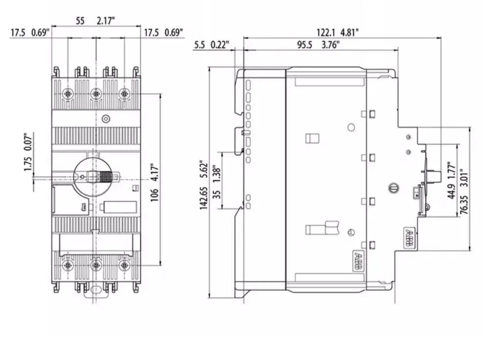 مفتاح حماية محرك قواطع الدائرة الأصلي MS165 16-65A متوفر