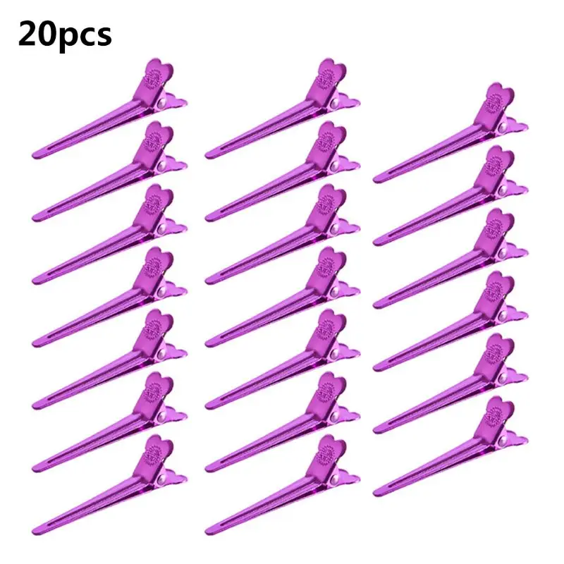 20Pcs Salon Dividing Duck Bill Clips Multicolor Metal Hairdressing Sectioning Non-Slip Alligator Hair Pins with Drop Shipping