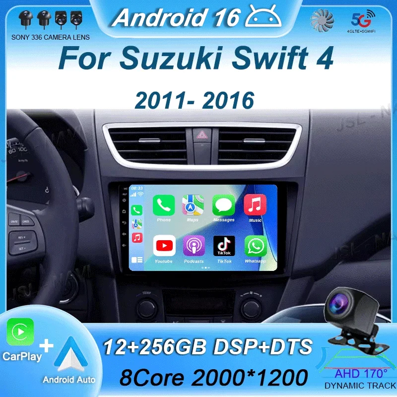 Android 16 Car Radio Stereo For Suzuki Swift 4 2011 2012 2013 2014 -2016 Multimedia Video Player 2 Din Auto Audio G Stereo Audio