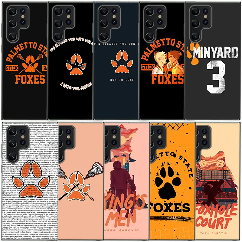 Andreil All for the Game Palmetto State Foxes Clear Phone Case For Samsung Galaxy S20 S21 S23 FE S22 Plus S24 Ultra S10 S10E S9