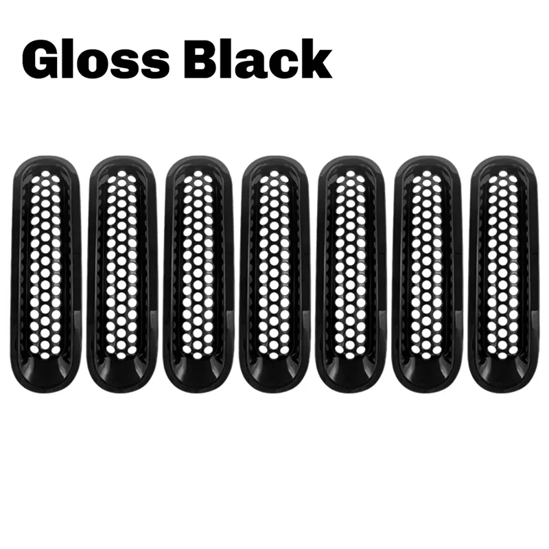 

Universall 7Pcs Car Insect Net Clip-In Front Grille Mesh Grille Guard For Jeep Wrangler JK JKU 2007-2015 Exterior Trim
