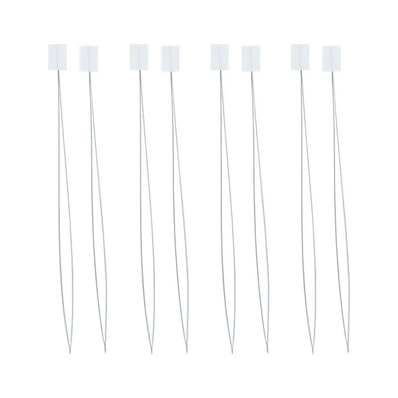 8 Pcs Threader Needle Metal for Home Manual Compact Eye Needles Threads White Beading Threaders