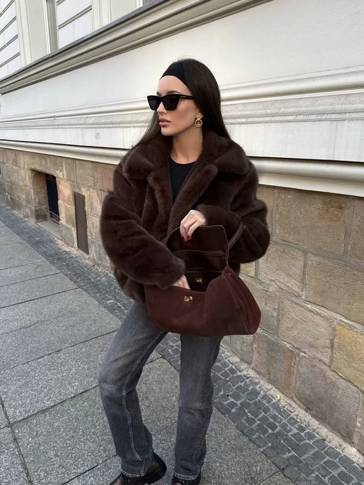 HH nuova donna moda autunno girocollo maniche lunghe monopetto tasca decorazione cappotto femminile casual street style cappotto