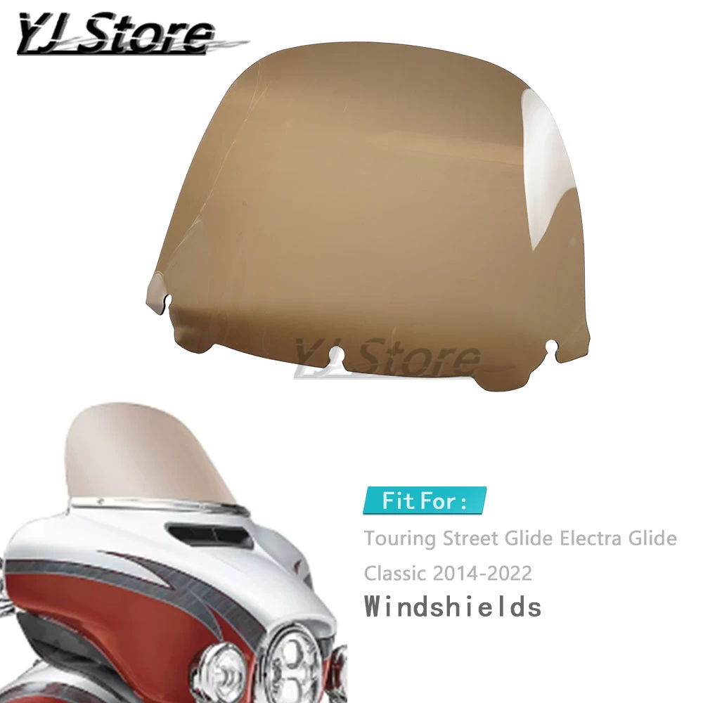 Image of Passend für Harley Electra Glide Street Glide Ultra Limited Tri Glide 2014–2023 Motorrad 14 Zoll Windschutzscheibe