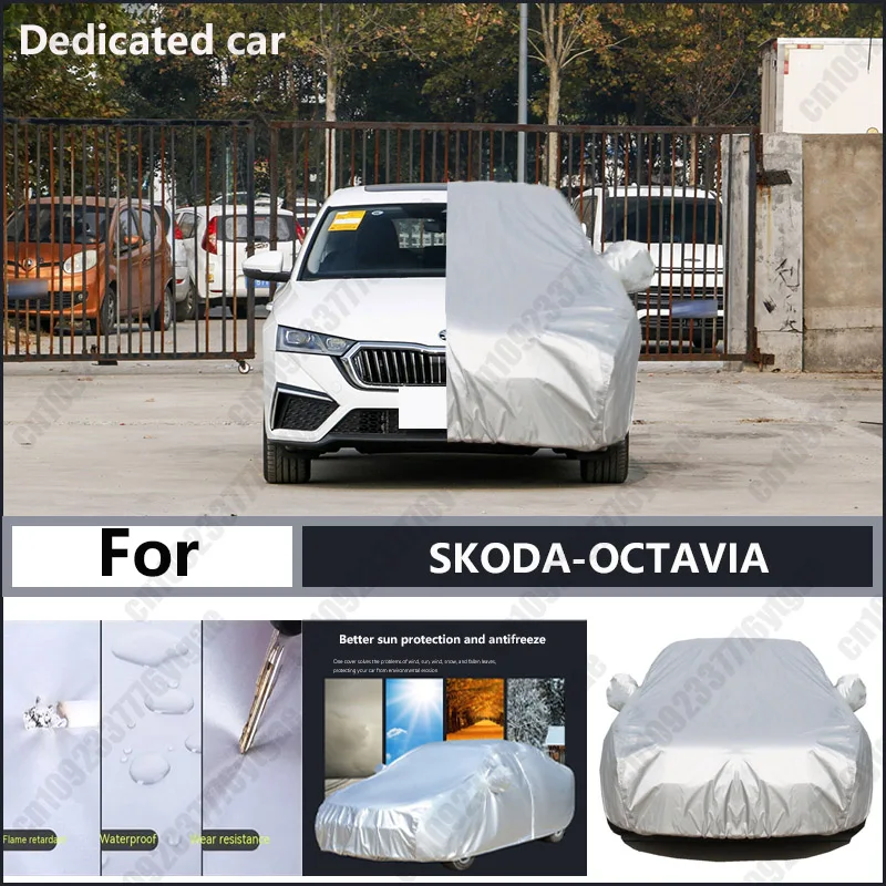 For SKODA-OCTAVIA Oxford cloth car cover for sun protection, rain resistance, and all season special car dust cover