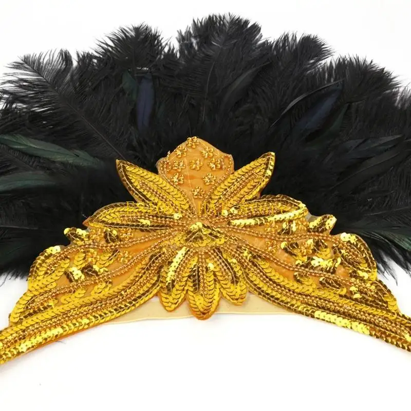 

49MF Headbands Handmade Mardi Gras Hair Accessories for Women Ladies