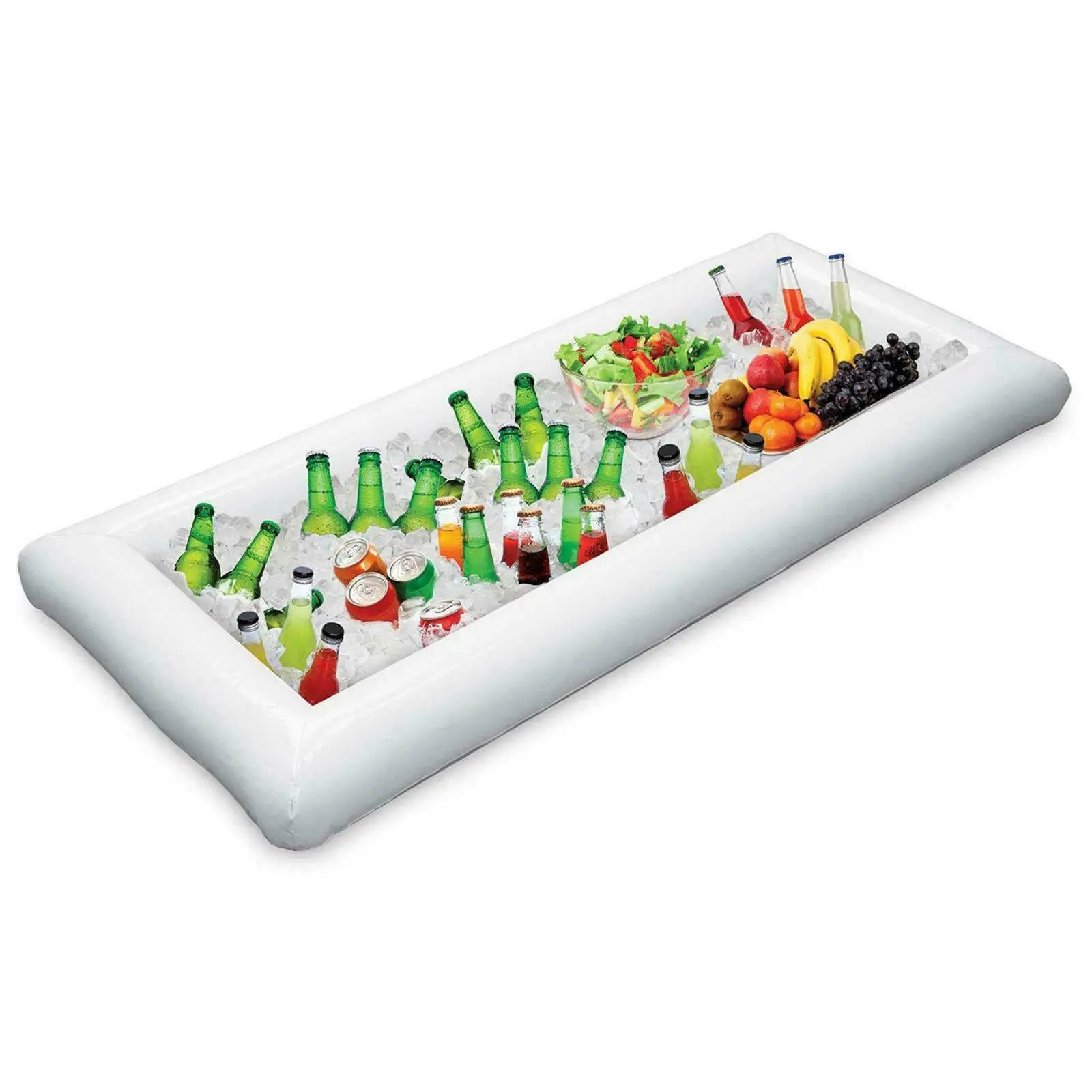 Outdoor Party Inflatable Serving Bar with Ice Bucket for Snack Trays Picnic Food Table Dispenser